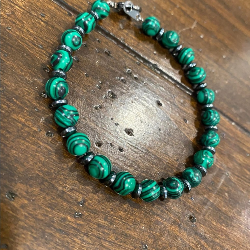Green Beaded Bracelet